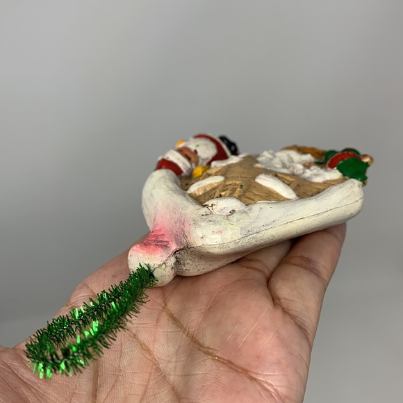 Vintage cottage Santa & elf Christmas tree ornament decoration - Picture 14 of 16